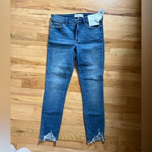 Abercrombie & Fitch Distressed Blue Ankle Jeans